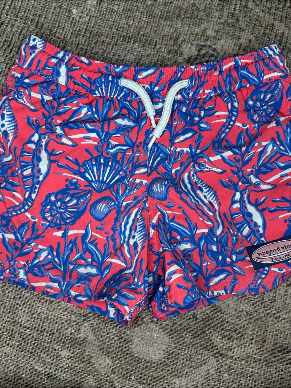 Vineyard Vines Printed Chappy Lined Swim Trunks Little Boys Size 3T Sea Life